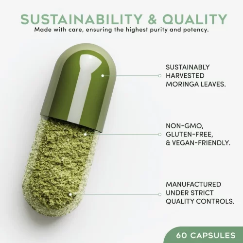 Moringa oleifera leaf powder capsules